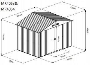 Aiamaja 238 x 301 cm hind ja info | Kuurid ja aiamajad | kaup24.ee