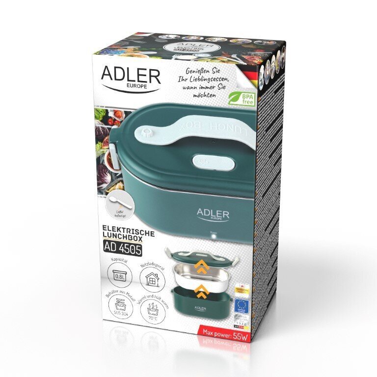 Adler elektriline toidukarp AD-4505, roheline hind ja info | Termosed, termostassid | kaup24.ee