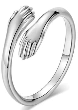 Reguleeritav hõbedane "kallistamissõrmus" hind ja info | Sõrmused | kaup24.ee