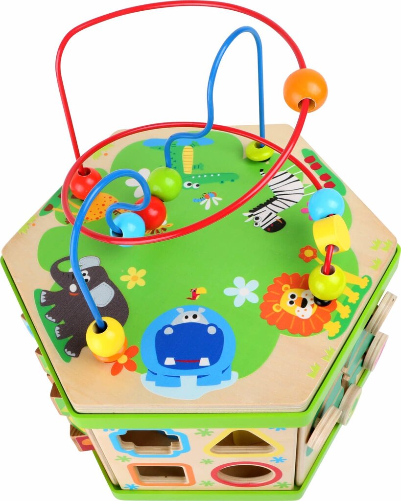 Laste puidust õpetlik kuubik Small Foot Safari 7in1 hind ja info | Imikute mänguasjad | kaup24.ee