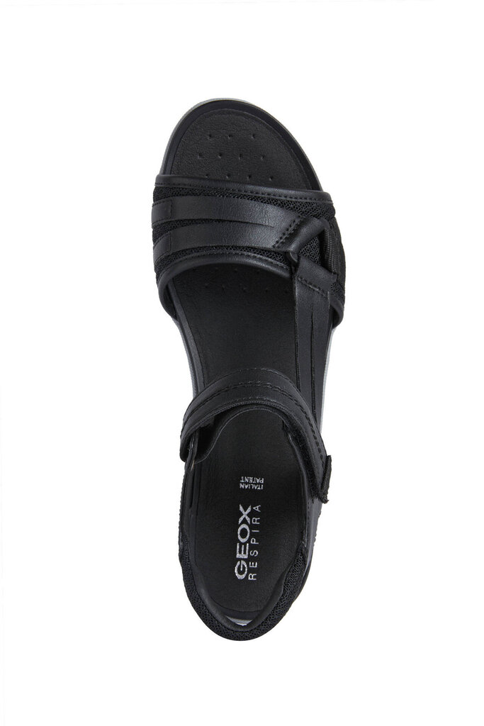 Sandaalid naistele Geox Vega Sandals, mustad цена и информация | Naiste sandaalid | kaup24.ee
