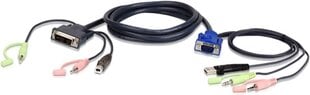 Aten, VGA/USB/DVI, 1.8 m цена и информация | Кабели и провода | kaup24.ee