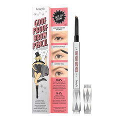 Kulmupliiats Benefit Goof Proof Eyebrow Pencil, 2.5 Neutral Blonde, 0,34 g hind ja info | Ripsmetušid, lauvärvid, silmapliiatsid, seerumid | kaup24.ee