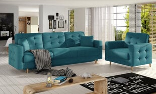 2-osaline pehme mööbli komplekt Asgard 3+1, sinine hind ja info | Pehme mööbli komplektid  | kaup24.ee
