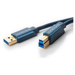 Clicktronic, USB-A/USB-B, 3 m hind ja info | Kaablid ja juhtmed | kaup24.ee