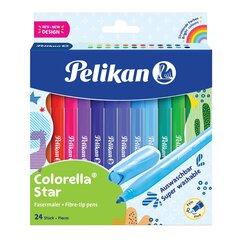 Viltpliiatsid Pelikan Colorella Star, 24 tk. цена и информация | Принадлежности для рисования, лепки | kaup24.ee