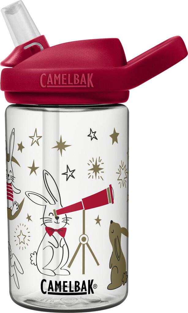 Laste joogipudel Camelbak Eddy+Kids Star Rabbits, 400 ml, punane hind ja info | Joogipudelid | kaup24.ee