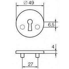 Ülekate 001A, valge hind ja info | Ukselingid | kaup24.ee