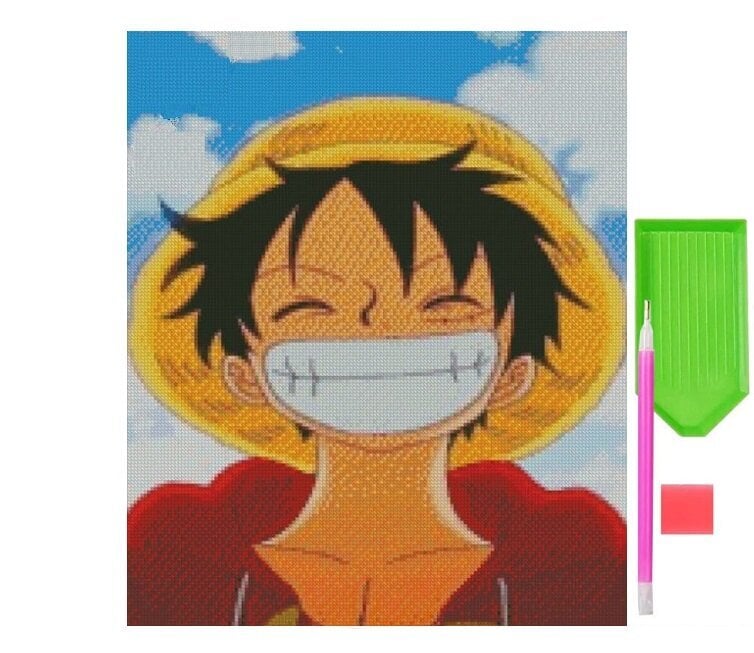 Teemantmosaiik - Luffy One Piece Anime цена и информация | Teemantmaalid, teemanttikandid | kaup24.ee