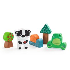 Puidust pusle ja ehitamismäng - Õnnelik, Djeco DJ01075 hind ja info | Imikute mänguasjad | kaup24.ee