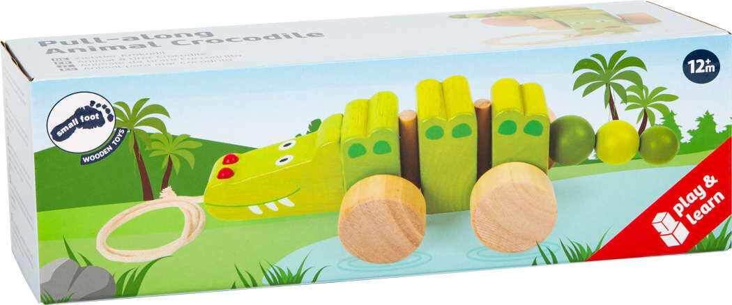 Puidust krokodill, tõmmatav hind ja info | Imikute mänguasjad | kaup24.ee