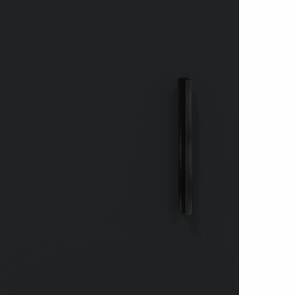 vidaXL kõrge kapp, must, 69,5 x 31 x 115 cm, tehispuit hind ja info | Kummutid | kaup24.ee