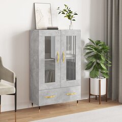 vidaXL kõrge kapp, betoonhall, 69,5 x 31 x 115 cm, tehispuit цена и информация | Комоды | kaup24.ee