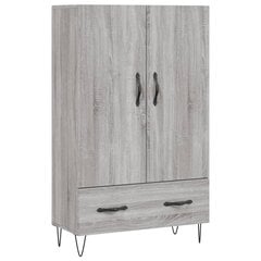 vidaXL kõrge kapp, hall Sonoma tamm, 69,5 x 31 x 115 cm, tehispuit цена и информация | Комоды | kaup24.ee