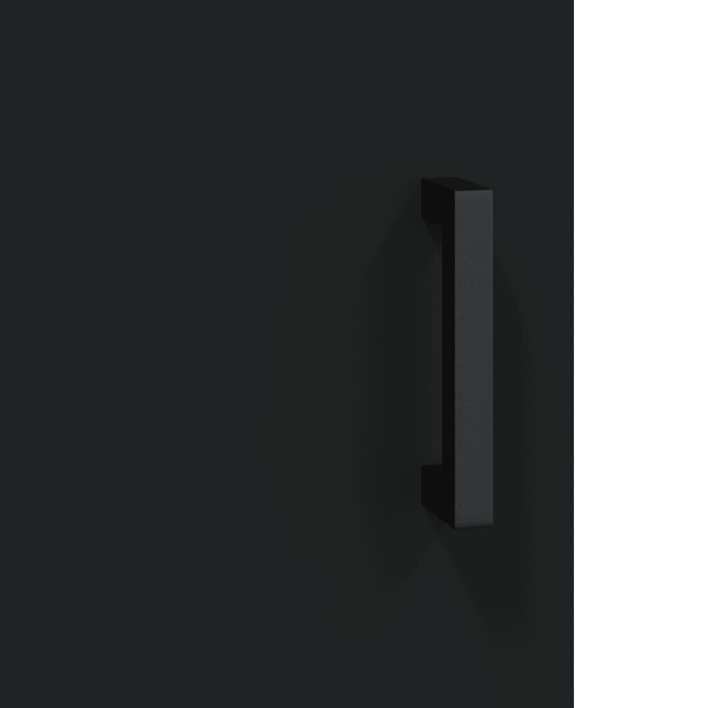 vidaXL kõrge kapp, must, 69,5 x 31 x 115 cm, tehispuit hind ja info | Kummutid | kaup24.ee