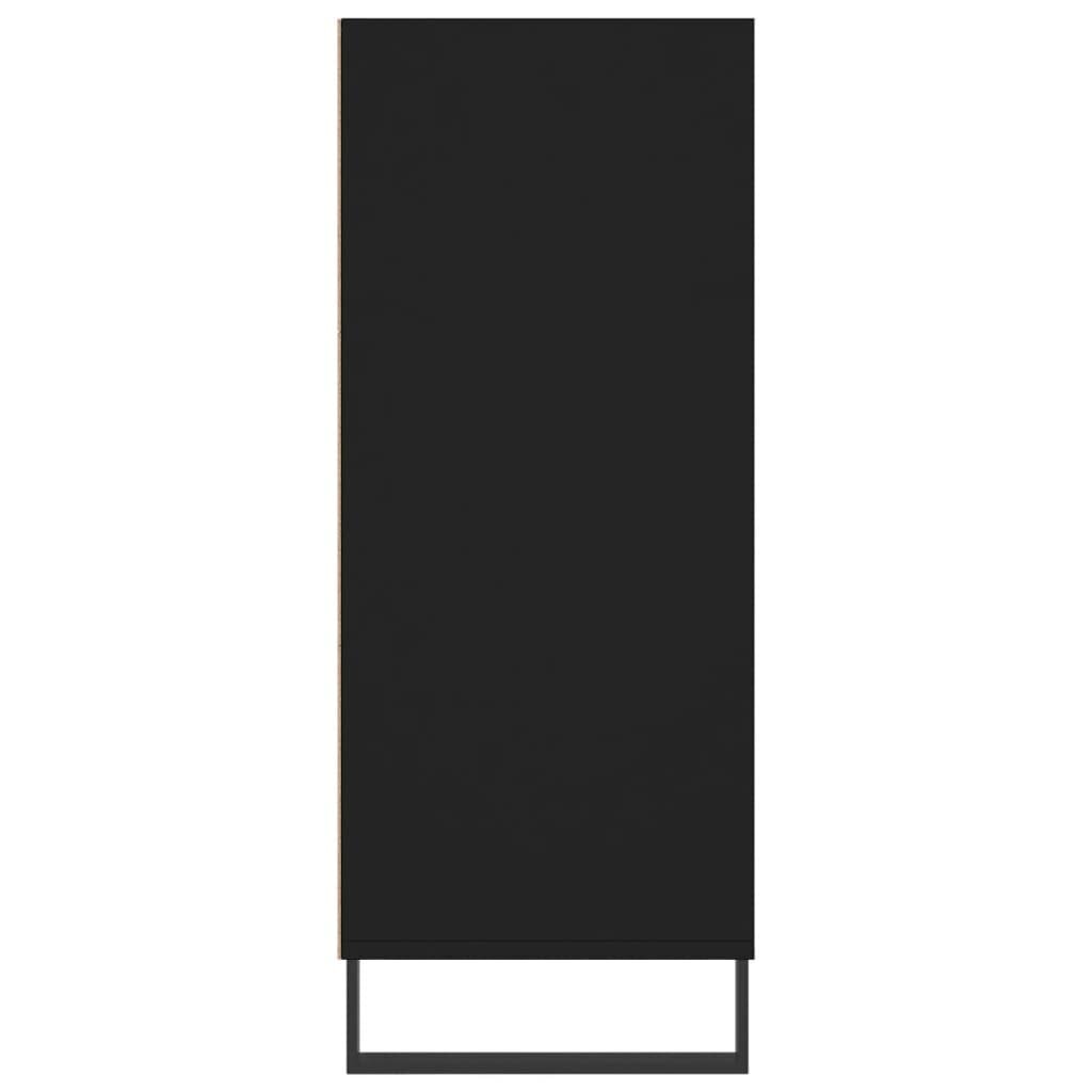 vidaXL kõrge kapp, must, 57 x 35 x 90 cm, tehispuit hind ja info | Kummutid | kaup24.ee