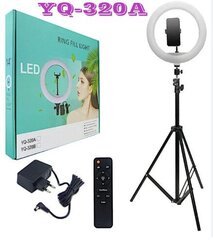 LED-rõngas, rõngaslamp, statiiv, pult. Selfie, Video blog, Make up. 2.20cm 12 " цена и информация | Осветительное оборудование для фотосъемок | kaup24.ee