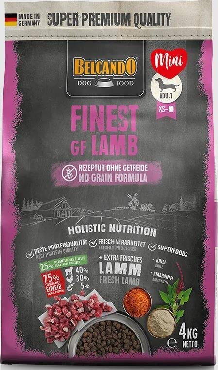 Belcando Finest GF Lamb väikeste ja keskmise tõuga täiskasvanud koertele lambalihaga 4 kg hind ja info | Kuivtoit koertele | kaup24.ee