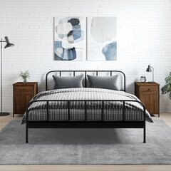 vidaXL öökapid 2 tk, pruun tamm, 40x42x60 cm, tehispuit hind ja info | Öökapid | kaup24.ee