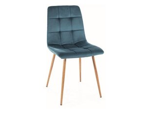 Söögitoolide komplekt Signal Mila D Velvet, 4 tooli, sinine/pruun hind ja info | Söögilaua toolid, köögitoolid | kaup24.ee