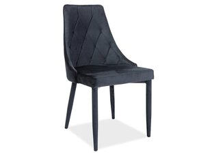 Söögitoolide komplekt Signal Trix Velvet, 4 tooli, must hind ja info | Söögitoolid, baaritoolid | kaup24.ee