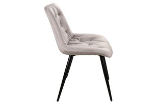 Набор из 4-х обеденных стульев Signal Praga Velvet, серый/черный цвет цена и информация | Стулья для кухни и столовой | kaup24.ee