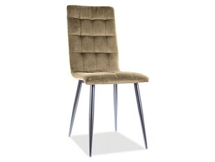 Söögitoolide komplekt Signal Otto Velvet, 4 tooli, roheline/must hind ja info | Söögilaua toolid, köögitoolid | kaup24.ee