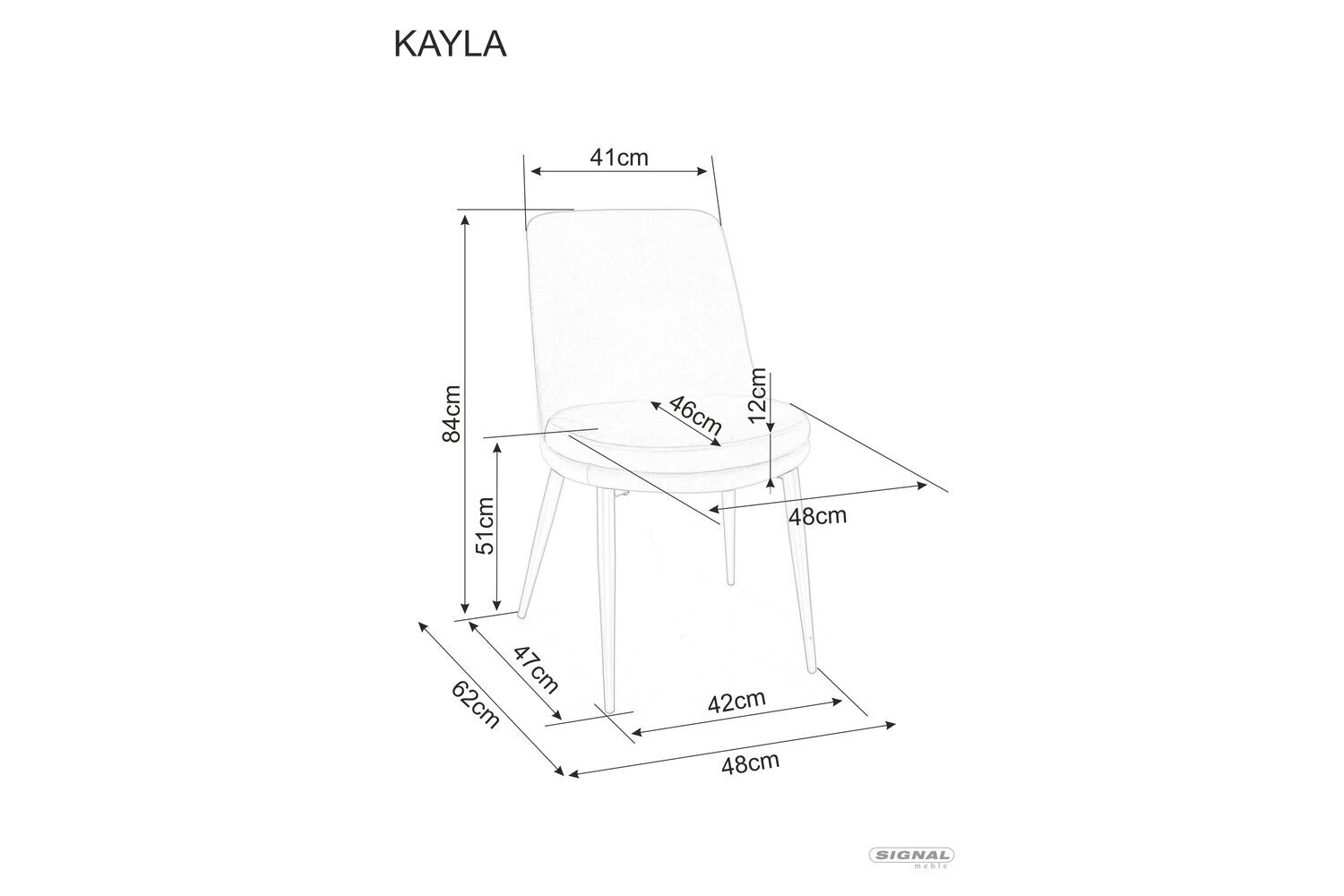 Söögitoolide komplekt Signal Kayla Velvet, 4 tooli, must hind ja info | Söögitoolid, baaritoolid | kaup24.ee