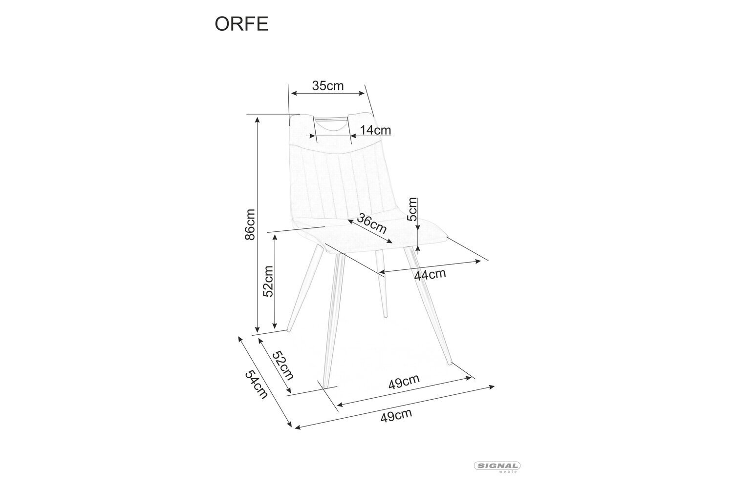 Söögitoolide komplekt Signal Orfe Velvet, 4 tooli, hall/must hind ja info | Söögitoolid, baaritoolid | kaup24.ee