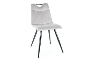 Söögitoolide komplekt Signal Orfe Velvet, 4 tooli, hall/must hind ja info | Söögilaua toolid, köögitoolid | kaup24.ee