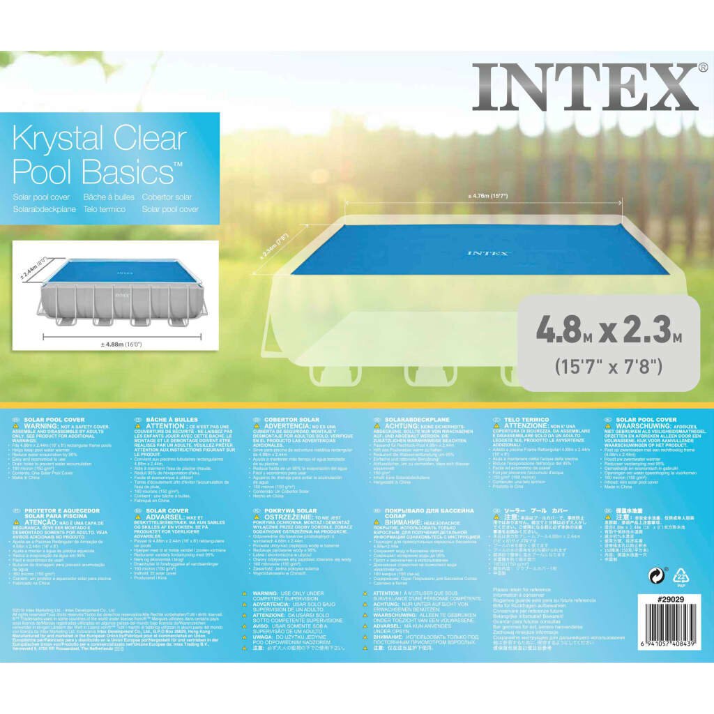Intex basseini päikesekate, kandiline 488 x 244 cm цена и информация | Basseinitehnika | kaup24.ee