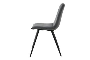 Комплект из 4-х обеденных стульев Signal Orfe Velvet, серый/черный цвет цена и информация | Стулья для кухни и столовой | kaup24.ee