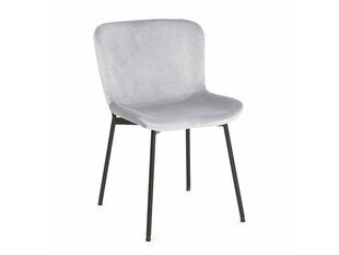 Набор из 4-х обеденных стульев Signal Colby Velvet, серый/черный цвет цена и информация | Стулья для кухни и столовой | kaup24.ee