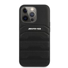 AMG Leather Debossed Lines Case for iPhone 14 Pro Max цена и информация | Чехлы для телефонов | kaup24.ee