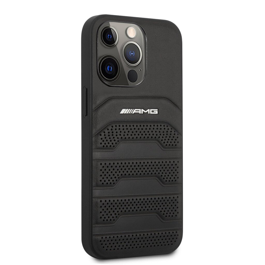 AMG Leather Debossed Lines Case for iPhone 14 Pro Max hind ja info | Telefoni kaaned, ümbrised | kaup24.ee