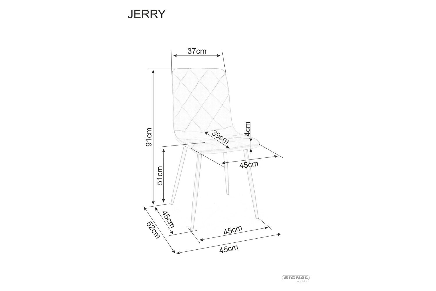 Söögitoolide komplekt Signal Jerry Velvet, 4 tooli, must цена и информация | Söögitoolid, baaritoolid | kaup24.ee