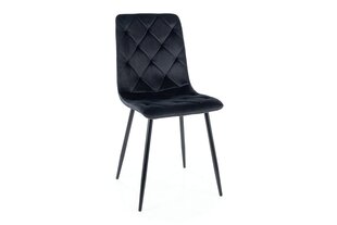 Söögitoolide komplekt Signal Jerry Velvet, 4 tooli, must hind ja info | Söögilaua toolid, köögitoolid | kaup24.ee