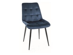 Набор из 4-х обеденных стульев Signal Chic Monolith, синий/черный цвет цена и информация | Стулья для кухни и столовой | kaup24.ee