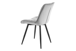 Комплект из 4 обеденных стульев Signal Cherry II Velvet, серый/черный цвет цена и информация | Стулья для кухни и столовой | kaup24.ee