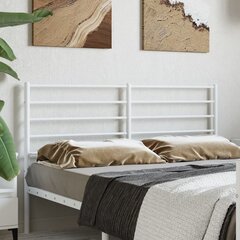 vidaXL metallist voodipeats, valge, 135 cm hind ja info | Voodid | kaup24.ee