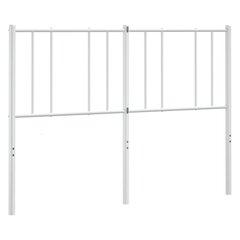 vidaXL metallist voodipeats, valge, 120 cm цена и информация | Кровати | kaup24.ee