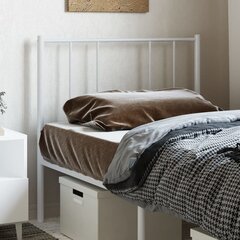 vidaXL metallist voodipeats, valge, 100 cm цена и информация | Кровати | kaup24.ee