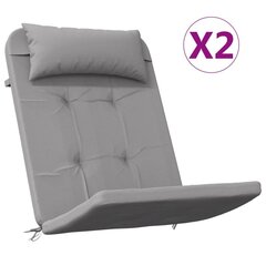 vidaXL Adirondack toolipadjad 2 tk, hall, oxford kangas hind ja info | Toolipadjad ja -katted | kaup24.ee