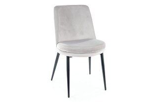 Набор из 4 обеденных стульев Signal Kayla Velvet, серый/черный цвет цена и информация | Стулья для кухни и столовой | kaup24.ee