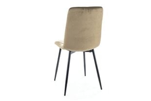 Набор из 4 обеденных стульев Signal Tom Velvet, зеленый/черный цвет цена и информация | Стулья для кухни и столовой | kaup24.ee