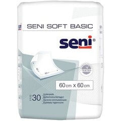 Одноразовые пеленки Seni Soft Basic, 30 шт. цена и информация | Подгузники, прокладки, одноразовые пеленки для взрослых | kaup24.ee