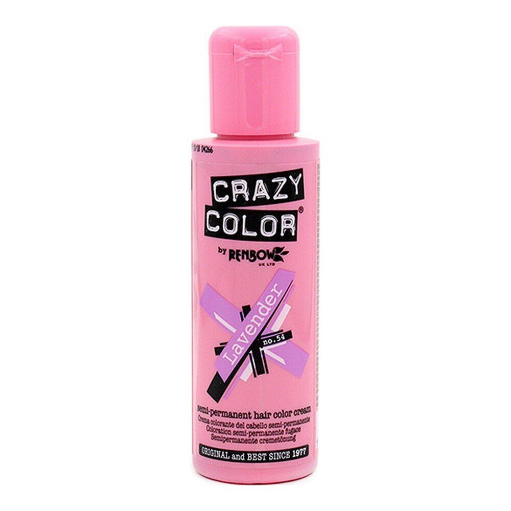 Poolpüsiv värv Lavender Crazy Color Nº 54 (100 ml) hind ja info | Juuksevärvid | kaup24.ee