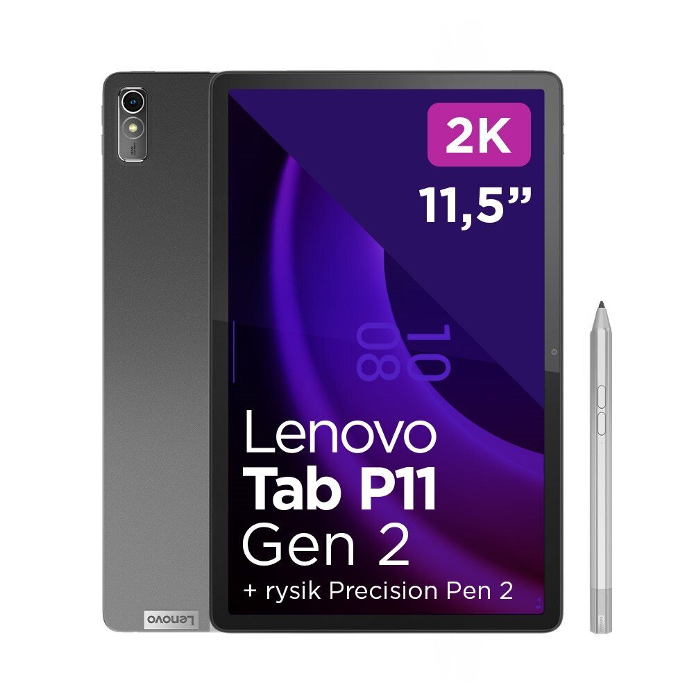 Lenovo Tab P11 (2nd Gen) WiFi 4/128GB ZABF0287GR Storm Gray цена и информация | Tahvelarvutid | kaup24.ee