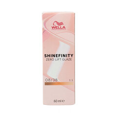 Перманентный краска Wella Shinefinity Nº 08/38, 60 мл цена и информация | Краска для волос | kaup24.ee