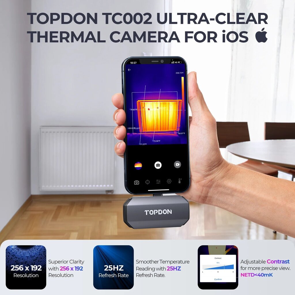 Termokaamera Topdon TC002 (iOS) цена и информация | Termokaamerad | kaup24.ee